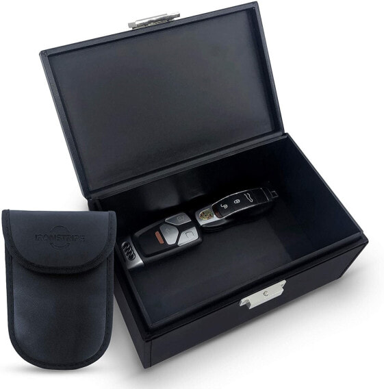 Ironstripe Keyless Go Protection Car Key Box, Extra Large 19 x 12 x 9 cm Faraday Box, Anti-Theft Keyless Go Protection Box, Extra Faraday Key Bag