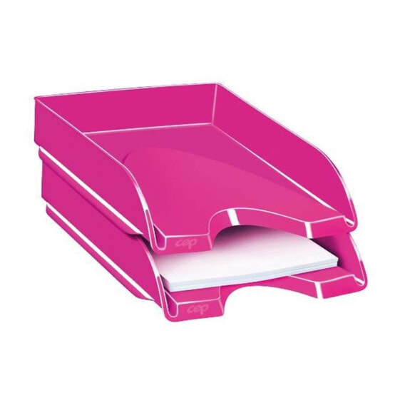CEP Pink plastic tabletop tray 257x348x66 mm