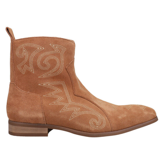 Dingo Brooks Embroidered Round Toe Western Mens Brown Casual Boots DI211-TAN