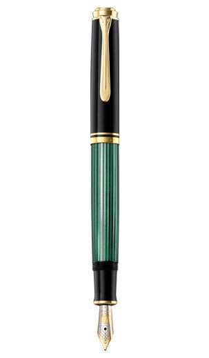 Pelikan Souverän 600 - Black - Gold - Green - Built-in filling system - Gold/Rhodium - Extra Fine - Ambidextrous - Germany