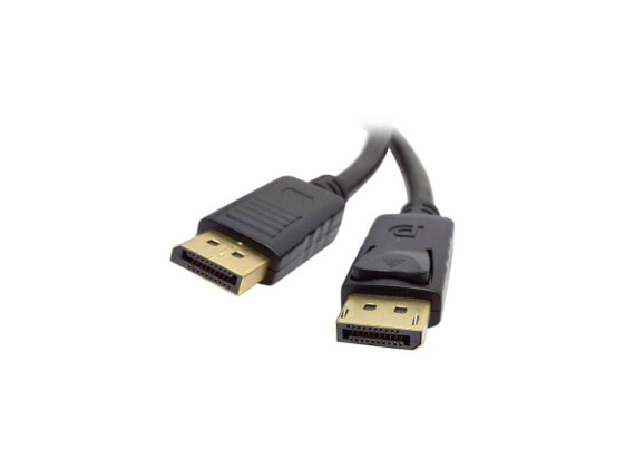 Unirise DP-06F-MM 6ft Black DisplayPort Cable M-M w/ Latches