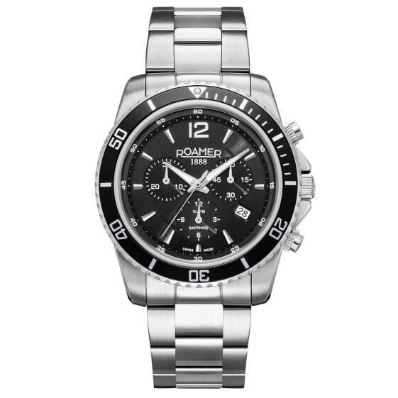 Roamer Herren Armbanduhr Nautic Chrono 100 43 mm Armband Stainless Steel 862837 41 55 20