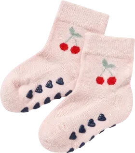 ABS Socken mit Kirsch-Motiv, rosa, Gr. 23/26, 1 St