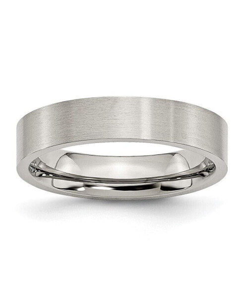 Stainless Steel Brushed 5mm Flat Band Ring