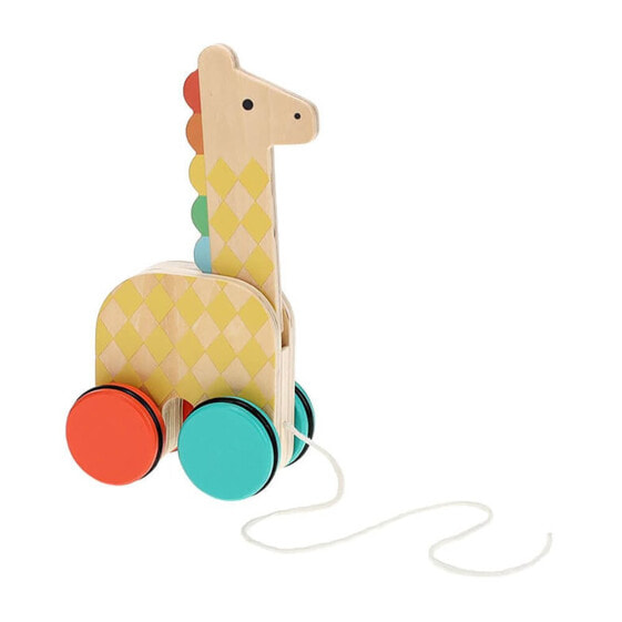 PETIT COLLAGE Giraffe On-The-Go Wooden Pull Toy