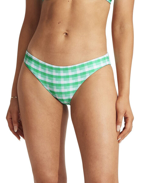 Seafolly 293020 Women's Full Coverage Bikini Bottom Swimsuit, Portofino Jade, 10