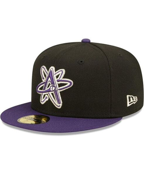Men's Black Albuquerque Isotopes Alternate Logo 2 Authentic Collection 59FIFTY Fitted Hat