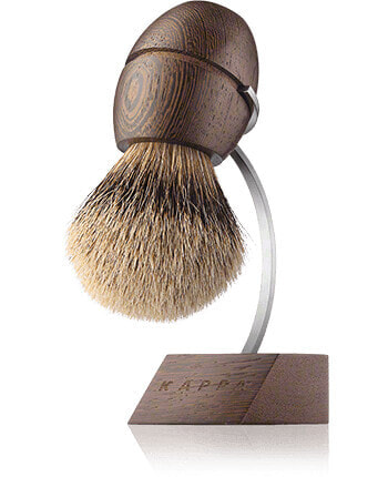 Acca Kappa Men's Grooming Shaving Brush with Stand - Wenge Wood - Pure Siver Badger