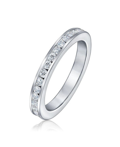 Кольцо Bling Jewelry CZ Eternity Band 3MM