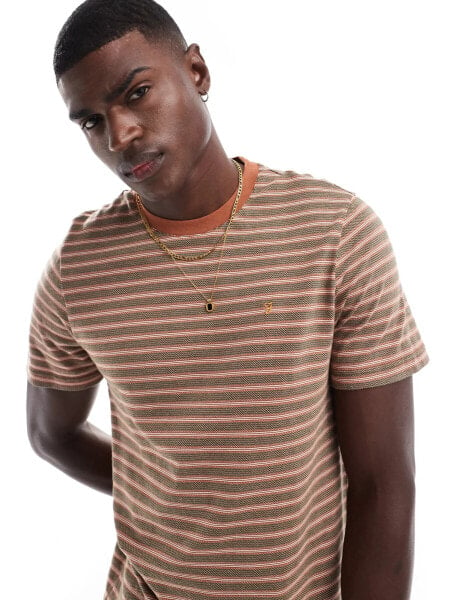 Farah Wilmot striped cotton t-shirt in multi