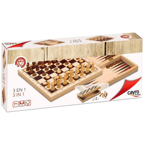 CAYRO Chess Ladies And Backgammon Wood 29x29 cm Board Game