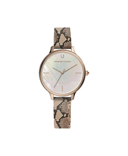 Часы Adrienne Vittadini Blush Snake Print