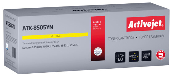 Activejet ATK-8505YN toner (replacement for Kyocera TK-8505Y; Supreme; 20000 pages; yellow) - 20000 pages - Yellow - 1 pc(s)