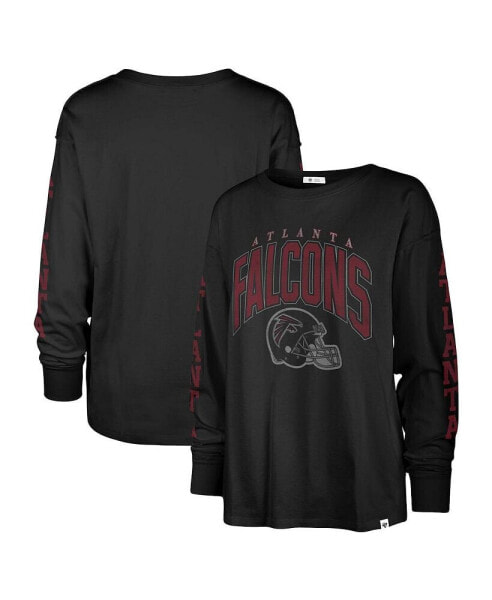 Women's Black Distressed Atlanta Falcons Tom Cat Long Sleeve T-shirt