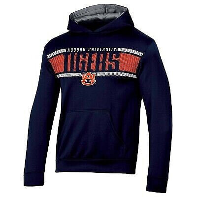NCAA AuburnTigers Boys' Poly Hooded Sweatshirt - S: Kids Size 6, Lightweight,
