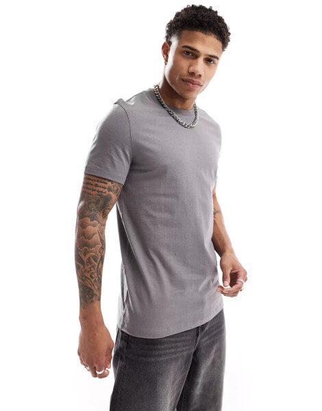 Bershka regular fit t-shirt in grey