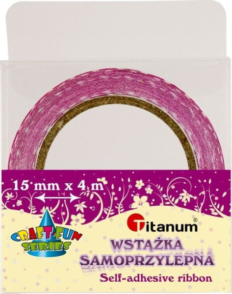 Лента декоративная Titanum Розовая в белые точки 1,5x4м