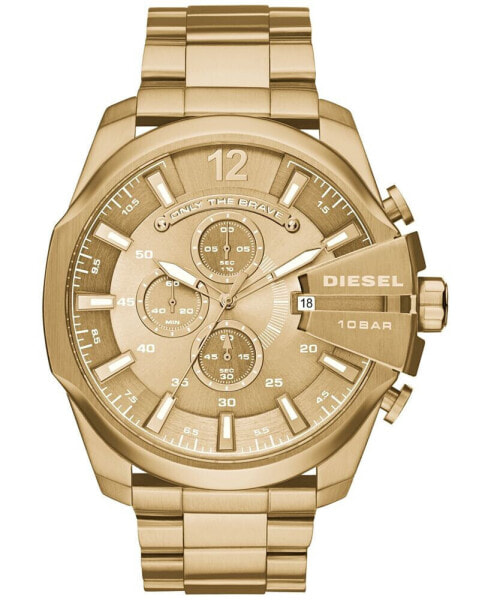 Men's Chronograph Mega Chief Gold-Tone Stainless Steel Bracelet Watch 59x51mm