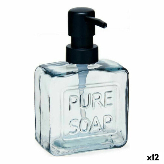 Soap Dispenser Pure Soap 250 ml Crystal Black Plastic (12 Units)