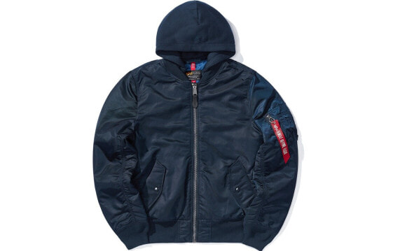 Alpha Industries 军风标签拉链连帽休闲夹克 男女同款 送礼推荐 / Куртка Alpha Industries A5XJKJM47506G