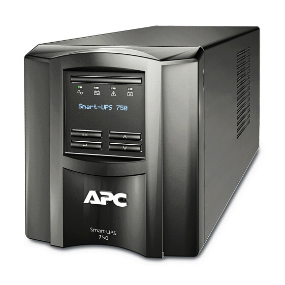 Источник бесперебойного питания (UPS) APC SMT750IC - линейно-интерактивный - 0,75 кВА - 500 Вт - синусоидальный - 151 В - 302 В.