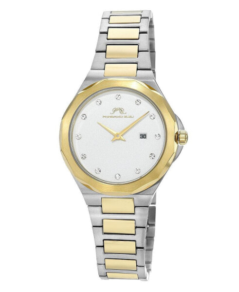 Victoria Stainless Steel Two Tone & White Women's Watch 1242CVIS