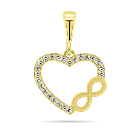 Gentle gilded pendant with zircons PT53Y