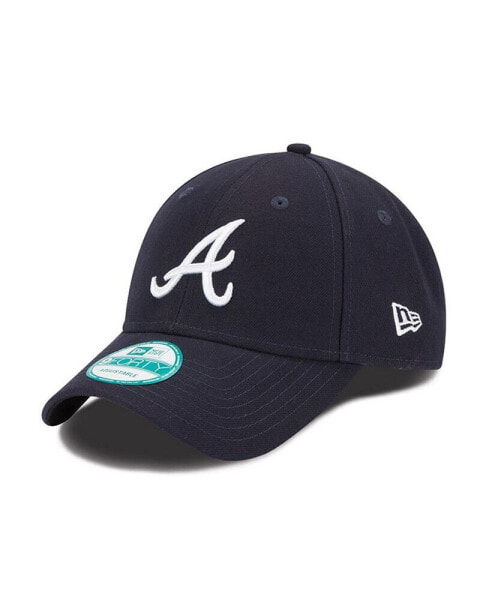Men's Navy Atlanta Braves League 9FORTY Adjustable Hat