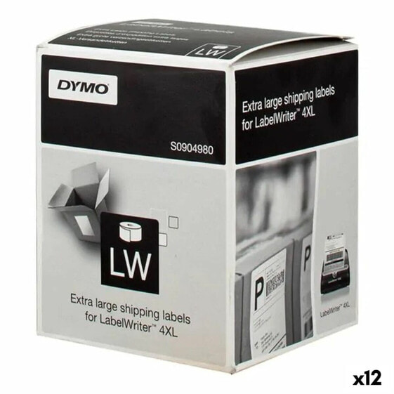 Этикетки для принтера Dymo LW 4XL Черный/Белый 104 x 159 mm (12 штук)
