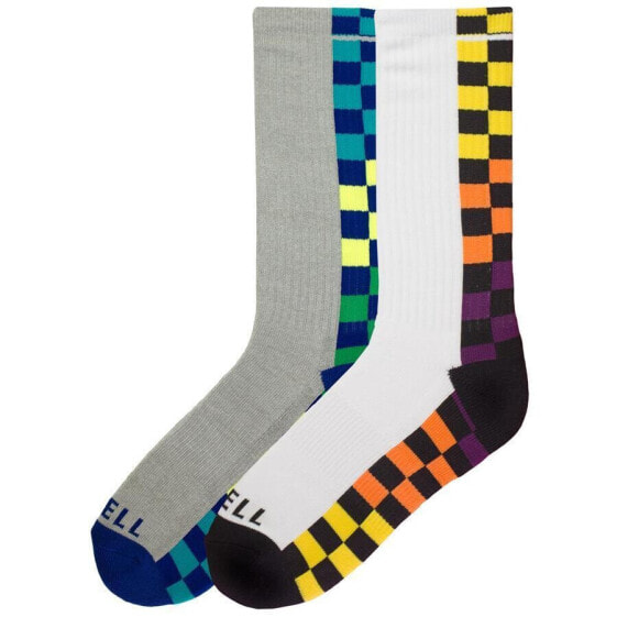 K. Bell Men's Half-Checkered Crew 2 Pair pack Socks One Size - KSMS15H105-02