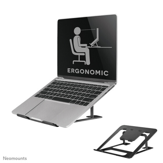 Neomounts by Newstar foldable laptop stand - Notebook stand - Black - 25.4 cm (10") - 43.2 cm (17") - 254 - 431.8 mm (10 - 17") - 5 kg
