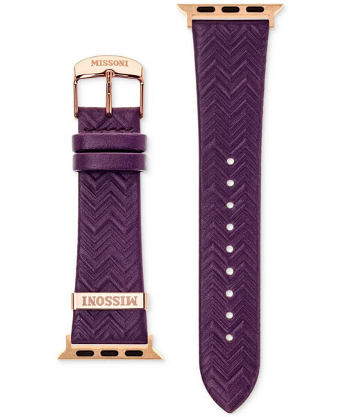 Violet Zigzag Leather Strap for Apple Watch® 38/40/41mm