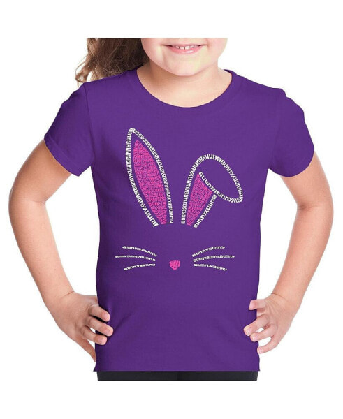 Girls Word Art T-shirt - Bunny Ears