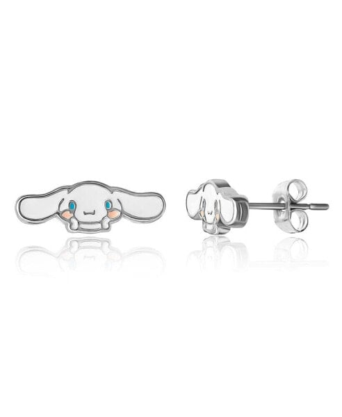 Sanrio Silver Plated Enamel Cinnamoroll Stud Earrings