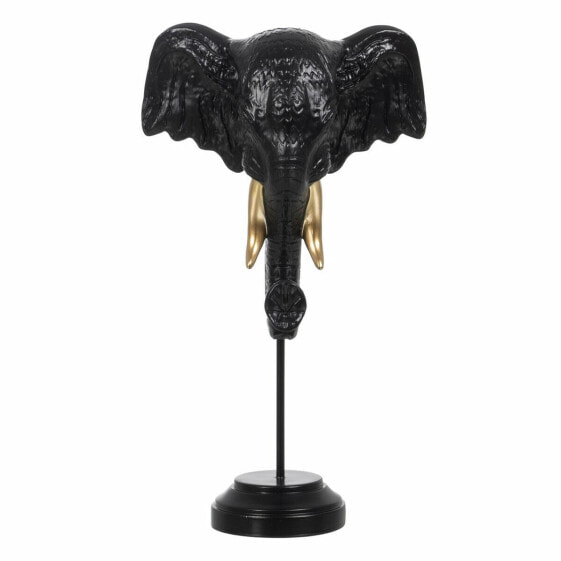 Decorative Figure Black Golden Elephant 20,5 x 14,3 x 35,5 cm