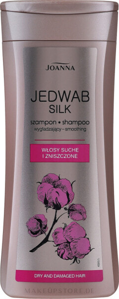 Glättendes Shampoo für trockenes und strapaziertes Haar - Joanna Jedwab Silk Smoothing Shampoo 200 ml