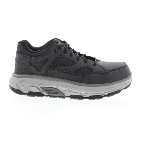 Skechers Work Relaxed Fit Max Stout Alloy Toe Mens Black Wide Athletic Shoes