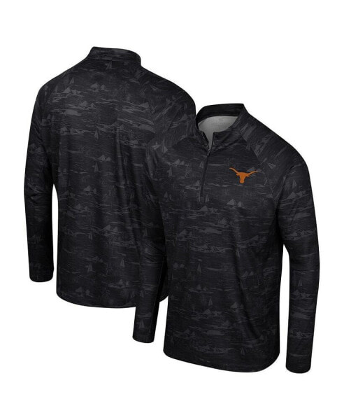 Men's Black Texas Longhorns Carson Raglan Quarter-Zip Jacket