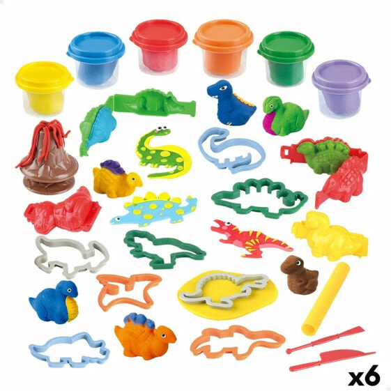 Игра из пластилина PlayGo с динозаврами (6 штук)