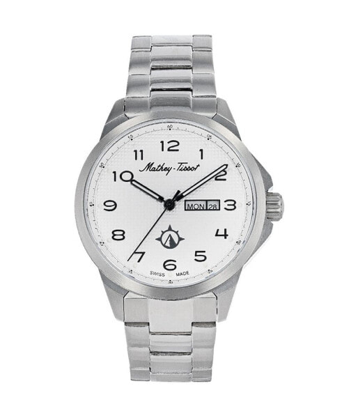 Наручные часы Stuhrling Men's Silver Tone Stainless Steel Bracelet Watch 47mm.