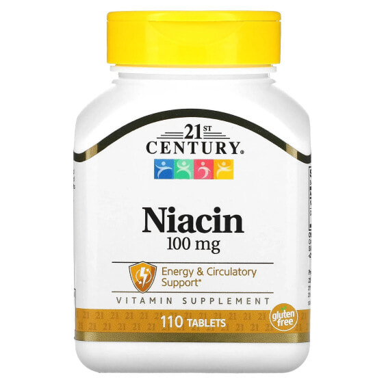 Витамины 21st Century Ниацин, 100 мг, 110 таблеток