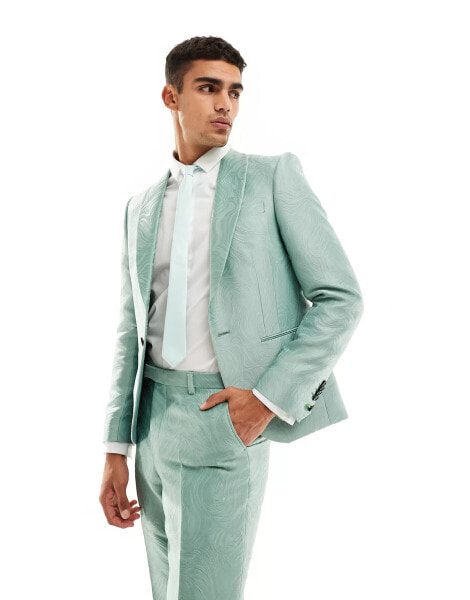 Twisted Tailor gordimer suit jacket in sage green