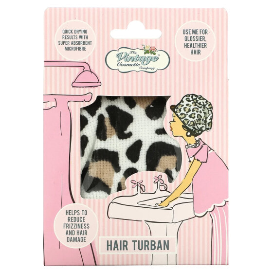 Hair Turban, Leopard, 1 Count