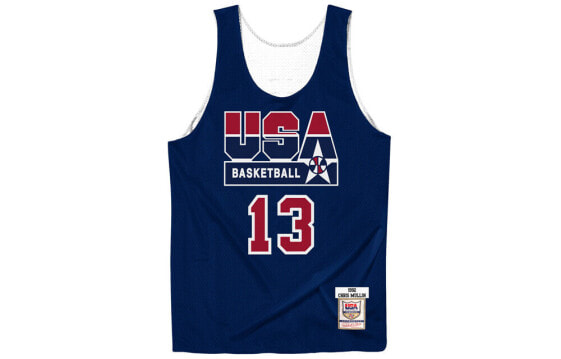 Баскетбольная жилетка Mitchell Ness AU 1992 ARPJGS18438-USANAVY92CMU