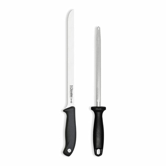 Набор ветчинного ножа и точильного стержня 3 Claveles Evo 25 cm 2 Предметы