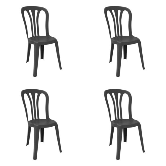 Garden chair Garbar Garrotxa Anthracite polypropylene 43 x 52 x 89 cm 4 Units (4 Pieces)