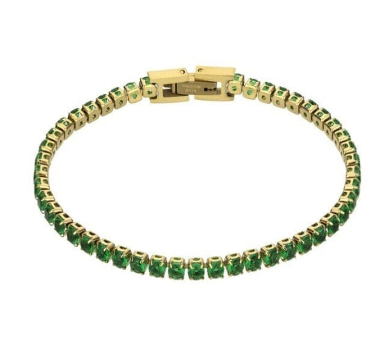 Tessa Green Bracelet MCB23055G tennis gold plated bracelet