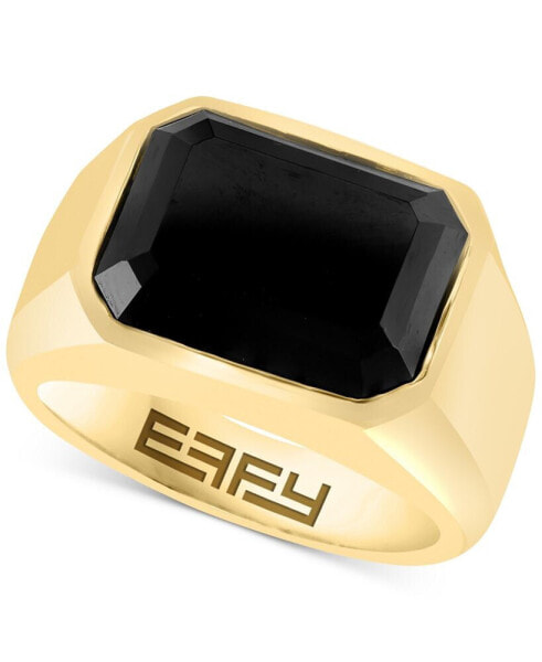 EFFY® Men's Onyx Ring in 14k Gold-Plated Sterling Silver