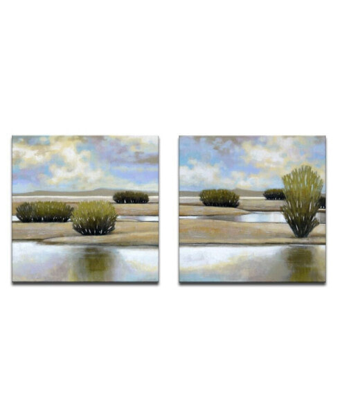 'Desert Water I/II' 2 Piece Canvas Wall Art Set