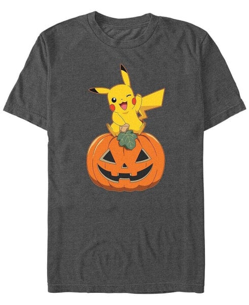 Men's Pokemon Pika Pumpkin Short Sleeves T-shirt